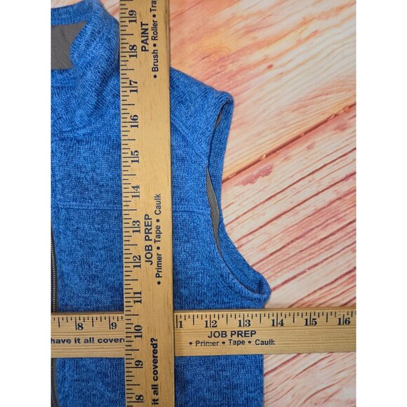 johnnie-O Boys Blue Sleeveless Vest With Zipper Front & Pockets - Picture 6 of 6
